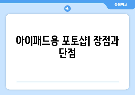 아이패드용 포토샵| 장점과 단점