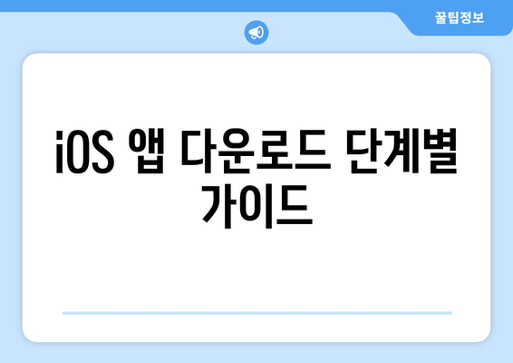 iOS 앱 다운로드 단계별 가이드