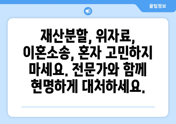 이혼소송 재산 분할 갈등, 전문가 조력으로 현명하게 해결하세요 | 재산분할, 위자료, 이혼소송, 법률 상담