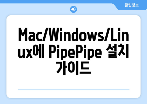 Mac/Windows/Linux에 PipePipe 설치 가이드