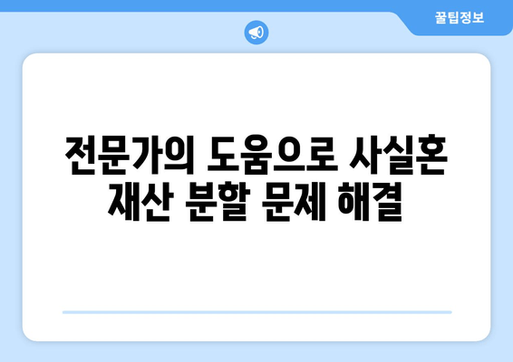 사실혼 재산 분할 갈등, 해결 위한 실질적인 조언 | 법률, 분쟁 해결, 재산 분할, 재산권