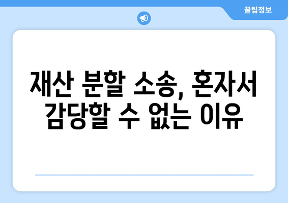 재산 분할 소송, 법적 대변 없이는 절대 안 됩니다! | 재산 분할, 이혼 소송, 변호사, 법률 상담, 소송 전략