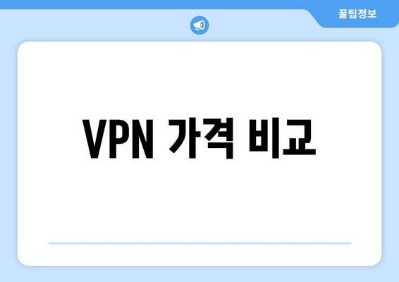 VPN 가격 비교