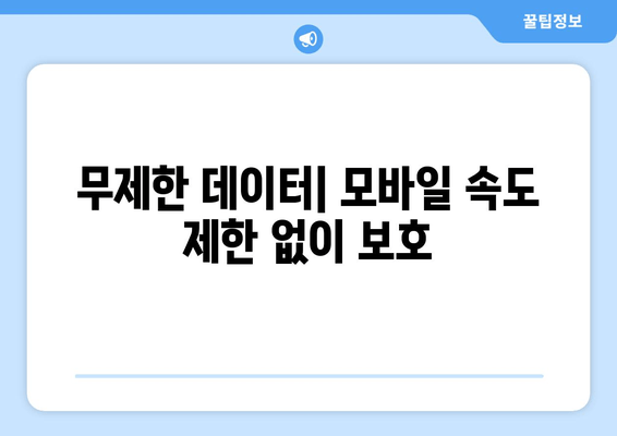 무제한 데이터| 모바일 속도 제한 없이 보호