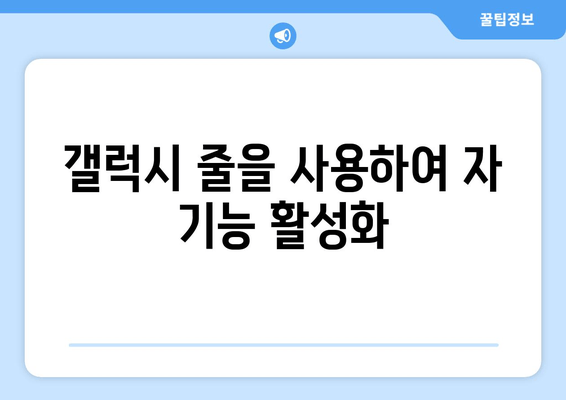 갤럭시 줄을 사용하여 자 기능 활성화