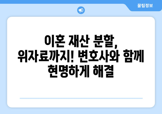 이혼 재산 분할 갈등, 변호사는 어떻게 해결해 줄까요? | 재산분할, 위자료, 전문 변호사, 갈등 해결