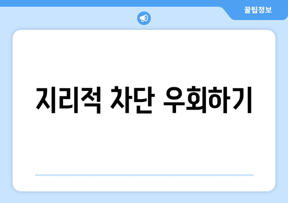 지리적 차단 우회하기