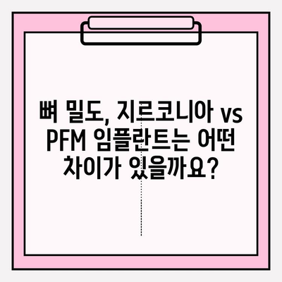 지르코니아 vs PFM 임플란트| 골 통합과 뼈 밀도에 미치는 영향 비교 분석 | 임플란트, 치과, 뼈 재생, 골 유착