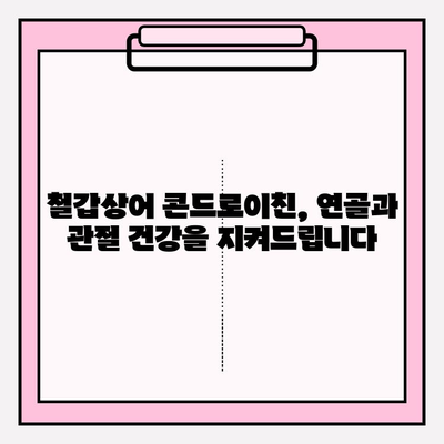 철갑상어 콘드로이친의 놀라운 효능|  건강과 아름다움을 위한 특별한 선택 | 콘드로이친, 연골 건강, 관절 건강, 항염증, 피부 탄력