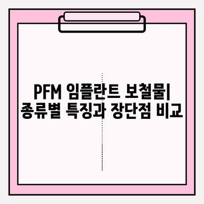 PFM 임플란트 보철물 종류와 보험 적용 꼼꼼히 알아보기 | 임플란트, 보철, 보험, 가격, 비용