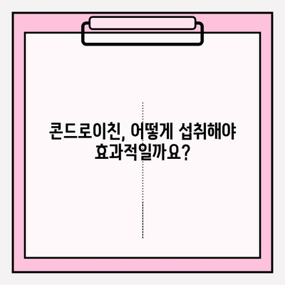 콘드로이친, 관절통 완화에 효과적인가요? | 관절 건강, 통증 완화, 건강 정보