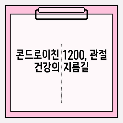 관절 건강을 위한 선택, 소연골 유래 콘드로이친 1200| 효능과 주의사항 | 콘드로이친, 관절 건강, 건강 기능성 식품, 건강 정보