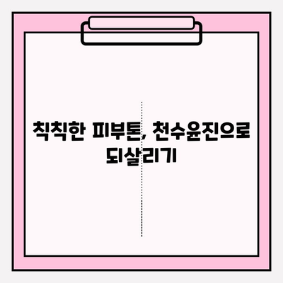 천수윤진으로 탄력 있는 피부를 되찾는 3가지 비법 | 천수윤진, 피부 탄력, 탱탱한 피부, 주름 개선, 피부 관리