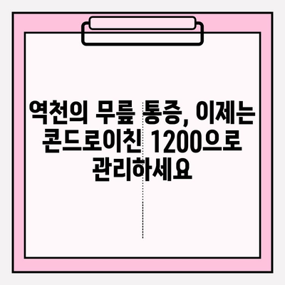 역천의 무릎통증, 콘드로이친 1200으로 이겨내세요! | 무릎 통증 완화, 연골 건강, 관절 관리, 효과적인 솔루션