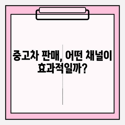 중고차 판매 성공 전략| 차량 내놓기 전 꼭 확인해야 할 7가지 필수 체크리스트 | 중고차 판매, 차량 점검, 가격 책정, 판매 채널