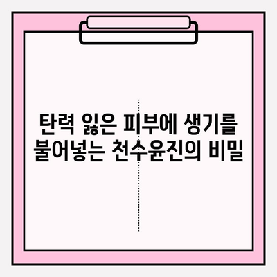 천수윤진 크림과 밤으로 피부 활력 되찾기| 칙칙한 피부를 위한 솔루션 | 천수윤진, 피부 관리, 안티에이징, 화장품 추천