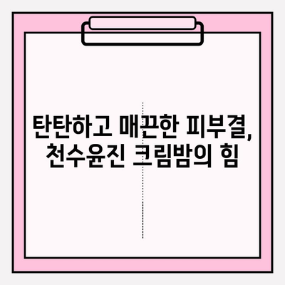 천수윤진 크림밤으로 속부터 탄탄하게 피부 관리하는 방법 | 탄력, 보습, 영양, 리뷰