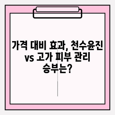 천수윤진 크림 & 에센스 vs 고가 피부 관리| 효과 비교 분석 | 천수윤진, 피부 관리, 비용 대비 효과