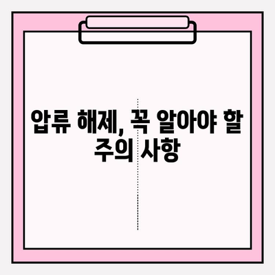 자동차 압류 해제, 내 차는 안전할까? | 압류 정보 확인 방법, 해제 절차, 주의 사항