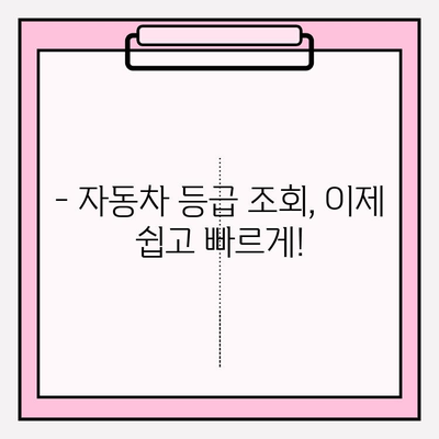 5등급 차량 소유자 정보, 1분 만에 확인하세요! | 자동차 등급 조회, 차량 정보 확인, 간편 조회