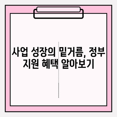 중소기업 성장과 성공의 지름길| 기준, 혜택, 지원 정책 총정리 | 사업 성장, 정부 지원, 성공 전략