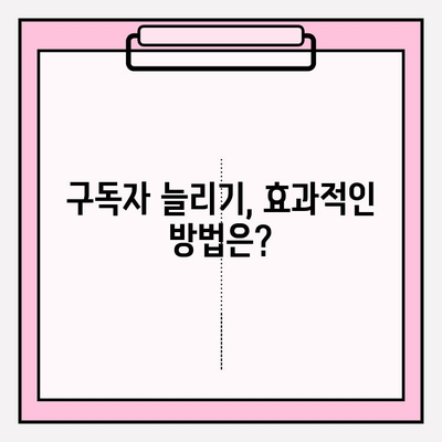 유튜브 구독 비용 & 수익| 궁금증 해결! | 유튜브 채널 운영, 수익 창출, 구독자 증가 팁