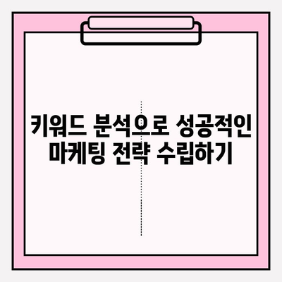 검색어 분류| 카테고리별 검색어 파악 전략 | 효과적인 키워드 리서치 & 타겟팅