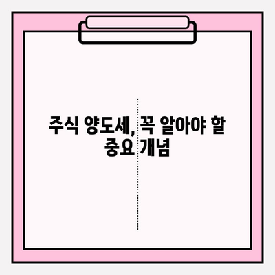 주식 양도세, 이제 헷갈리지 마세요! | 기준, 계산법, 절세 팁 완벽 정리