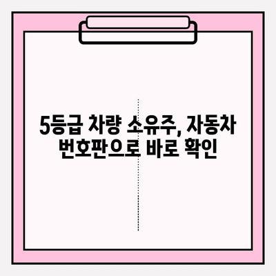 5등급 차량 소유주 찾기| 1분 만에 확인하는 방법 | 차량 정보 조회, 소유주 확인, 자동차 번호판