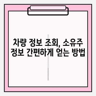 5등급 차량 소유주 찾기| 1분 만에 확인하는 방법 | 차량 정보 조회, 소유주 확인, 자동차 번호판