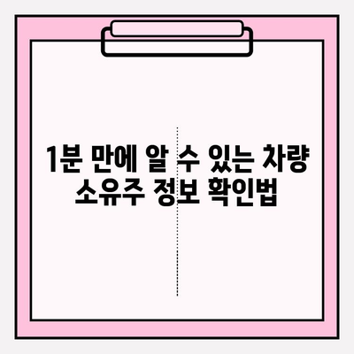 5등급 차량 소유주 찾기| 1분 만에 확인하는 방법 | 차량 정보 조회, 소유주 확인, 자동차 번호판