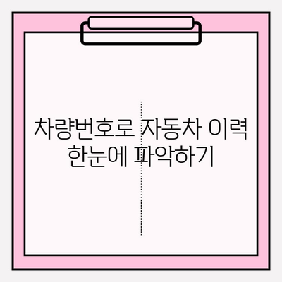차량번호로 자동차 이력 한눈에 파악하기| 사고 기록, 수리 내역, 주행 거리까지! | 자동차 이력 조회, 차량 정보 확인, 사고 이력