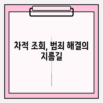 소유자 차적 조회를 활용한 수사 성공 사례| 범죄 해결의 실마리를 찾다 | 차적 조회, 수사, 범죄 해결, 증거 확보