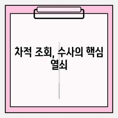 소유자 차적 조회를 활용한 수사 성공 사례| 범죄 해결의 실마리를 찾다 | 차적 조회, 수사, 범죄 해결, 증거 확보