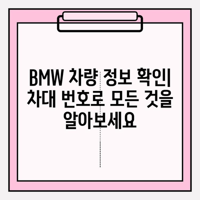 BMW 차량 정보 확인| 차대 번호로 생산 날짜 알아보기 | 차량 정보 조회, 생산 정보, BMW