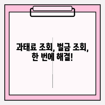 차량 번호로 과태료 조회, 이제 간편하게! | 과태료 조회, 벌금 조회, 조회 방법, 간편 조회