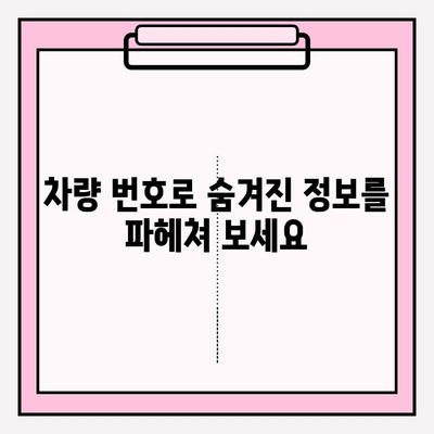 차량 번호로 차량 소유 정보 확인하는 방법 | 차량 조회, 소유주 정보, 자동차 정보