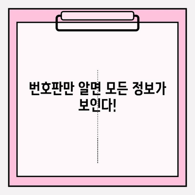차량 정보 조회, 이제 간편하게! | 차주 정보 조회, 자동차 정보, 번호판 조회, 차량 조회 방법