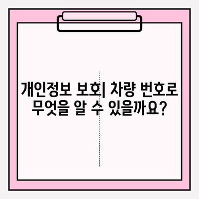 차량 번호로 사람 찾기| 소유자 정보 확인하는 방법 | 개인정보 보호, 주의 사항, 법적 규정