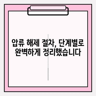 자동차 압류 조회 및 해제| 내 차, 안전하게 확인하고 해결하세요 | 압류 정보, 해제 절차, 주의 사항