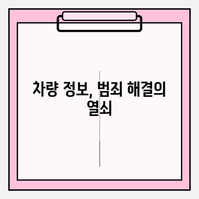 차량 확인으로 범죄 해결| 공격적인 증거 수집 수사의 핵심 전략 | 증거 수집, 수사 기법, 차량 추적, 범죄 해결