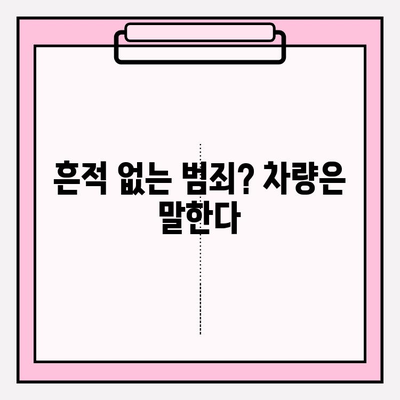 차량 확인으로 범죄 해결| 공격적인 증거 수집 수사의 핵심 전략 | 증거 수집, 수사 기법, 차량 추적, 범죄 해결