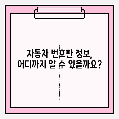 자동차 번호판 조사로 차량 소유자 정보 확인하기| 방법 및 주의 사항 | 차량 조회, 소유자 정보, 자동차 번호판