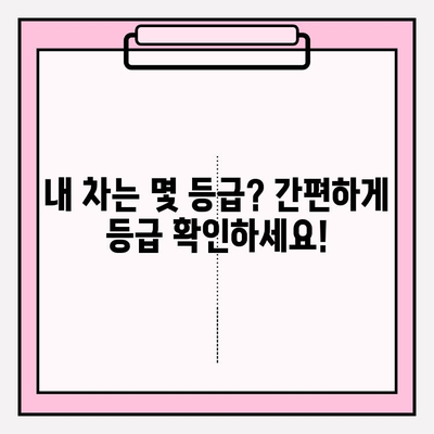 5등급 차량 소유자, 1분 만에 확인하세요! | 자동차 등급 조회, 차량 정보, 소유자 확인