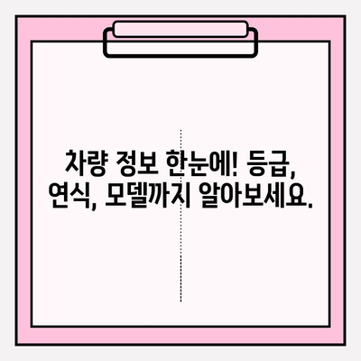 5등급 차량 소유자, 1분 만에 확인하세요! | 자동차 등급 조회, 차량 정보, 소유자 확인