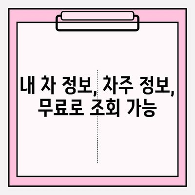 차량 번호로 차주 확인하는 방법| 무료로 할 수 있는 3가지 방법 | 차량 조회, 차주 정보, 무료 정보