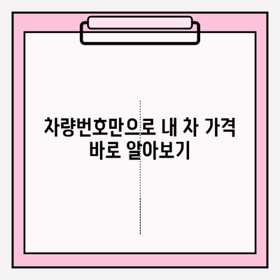 차량번호로 시세 확인하는 가장 빠른 방법| 정확한 정보 얻는 꿀팁 | 자동차 시세 조회, 차량 가격 확인, 중고차 가격