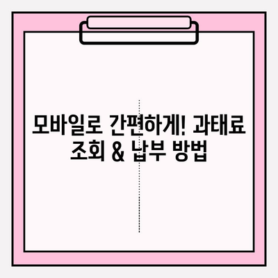 번호판 과태료 확인| 5분 안에 해결하는 간편 가이드 | 과태료 조회, 납부, 위반 사항 확인