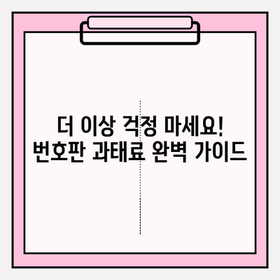 번호판 과태료 확인| 5분 안에 해결하는 간편 가이드 | 과태료 조회, 납부, 위반 사항 확인