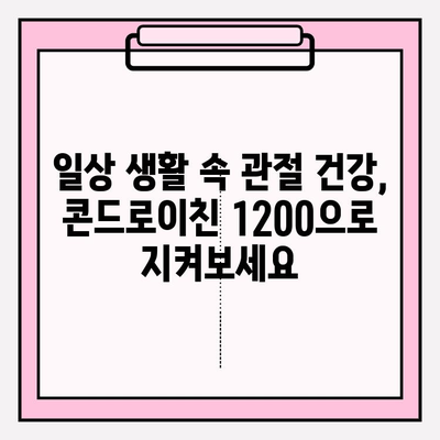 콘드로이친 1200| 자연적인 관절 건강을 위한 선택 | 관절 건강, 연골 건강, 건강 보조 식품